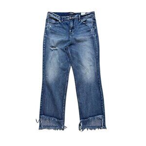 Silver Jeans Vintage Ankle Straight Distressed Raw Hem W30 L27 Stretch